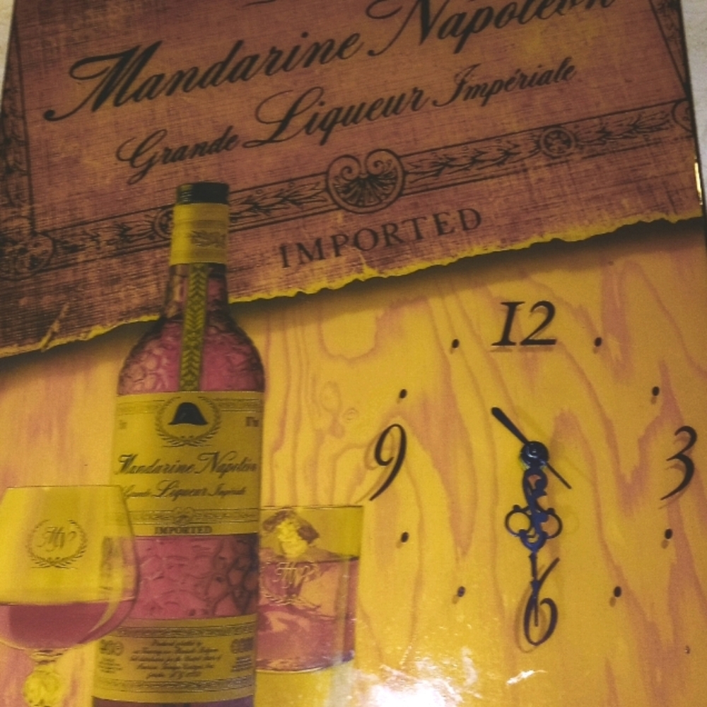 Manderine Napoleon Grande Liqueur Imperial bar advertisement clock
